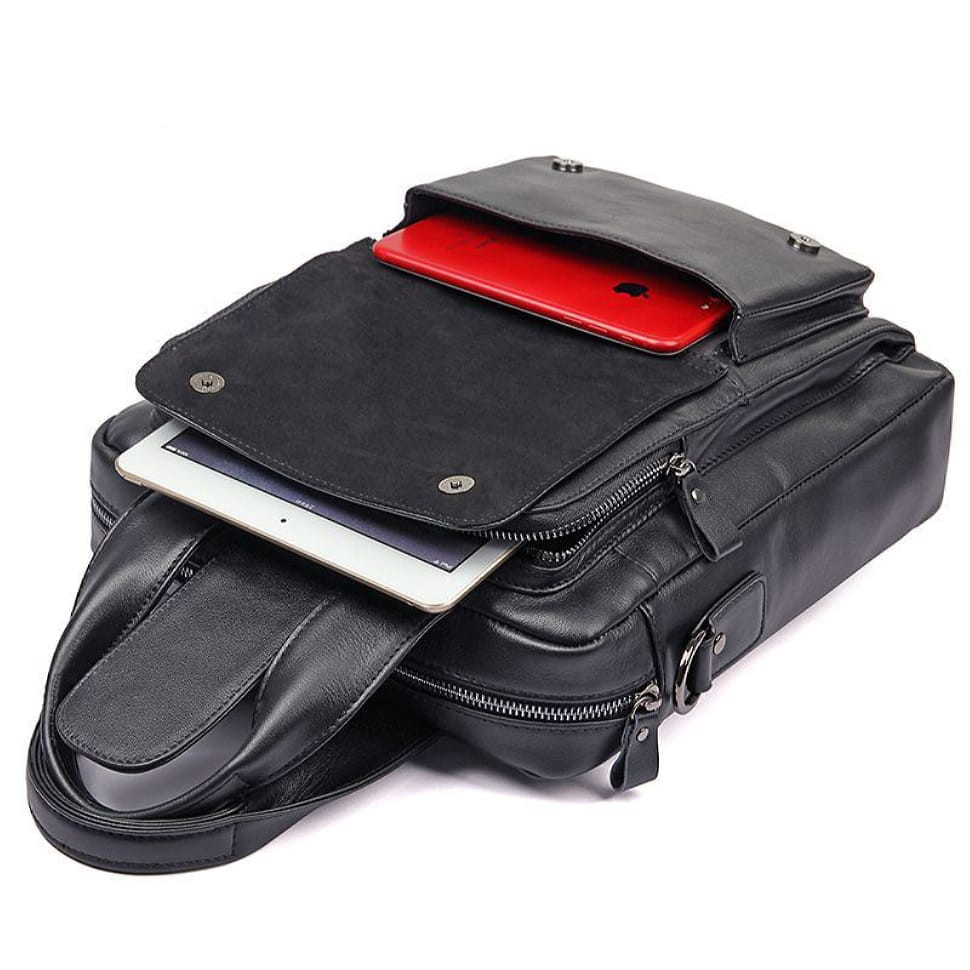 Вертикальна чоловіча сумка з високоякісної шкіри John McDee 7266A