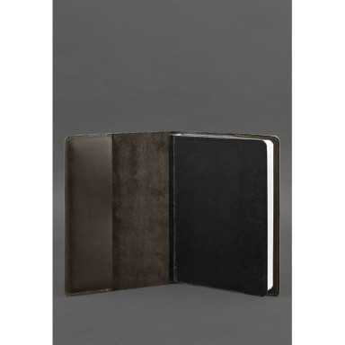 Leather cover for notebook 6.0 (soft-book) dark brown