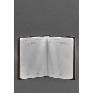 Leather cover for notebook 6.0 (soft-book) dark brown