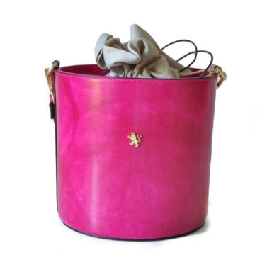 Pratesi RFU335 - Cross Body Bag Secchiello R355 in cow leather Radica Fuchsia