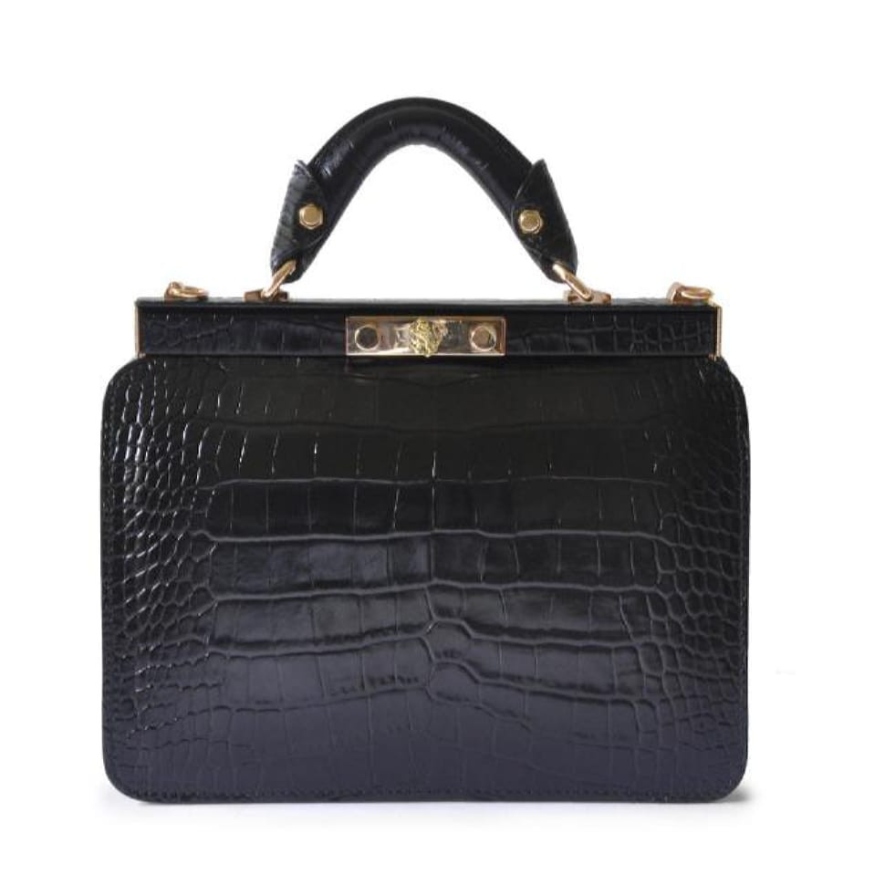 Pratesi KNE153 - Vittoria Colonna King Woman Bag in real leather King Black