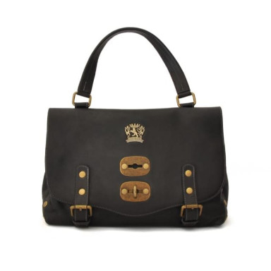 Pratesi BNE162/P - Woman Bag Castell'Azzara Small in cow leather Bruce Black