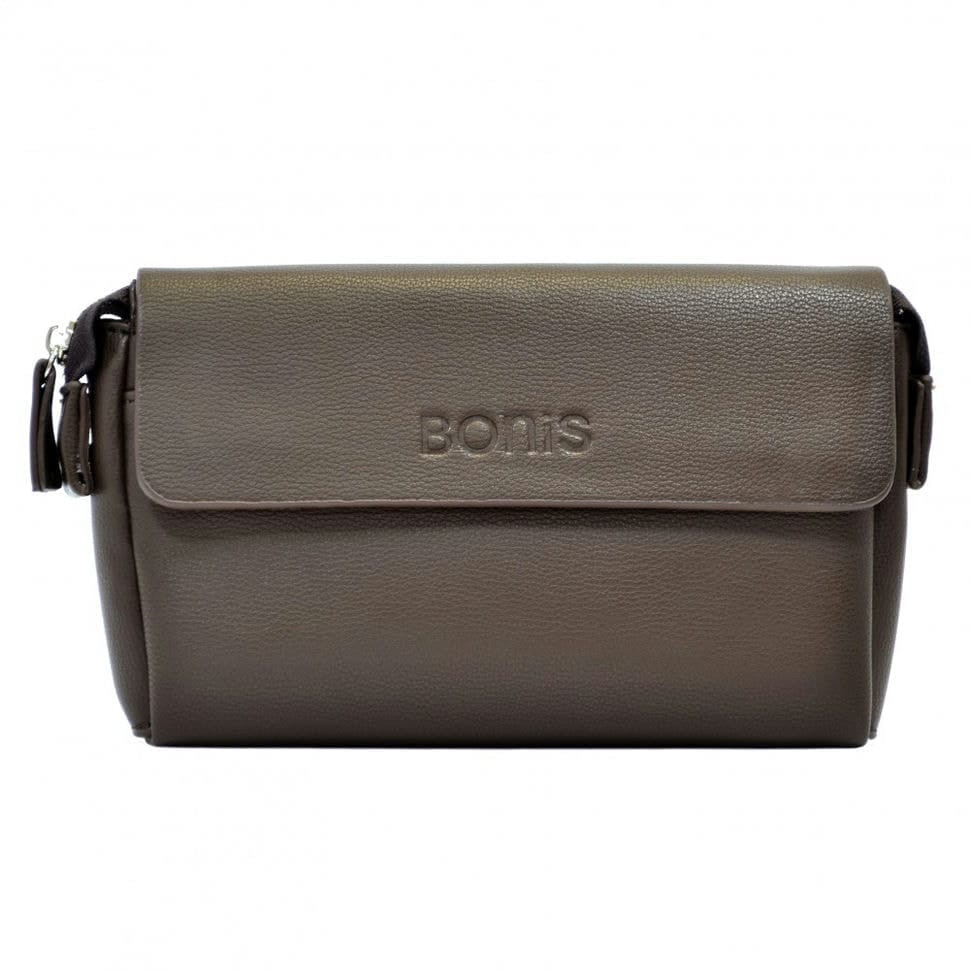 Барсетка кістева зі шкірозамінника BONIS 5679-119 коричнева