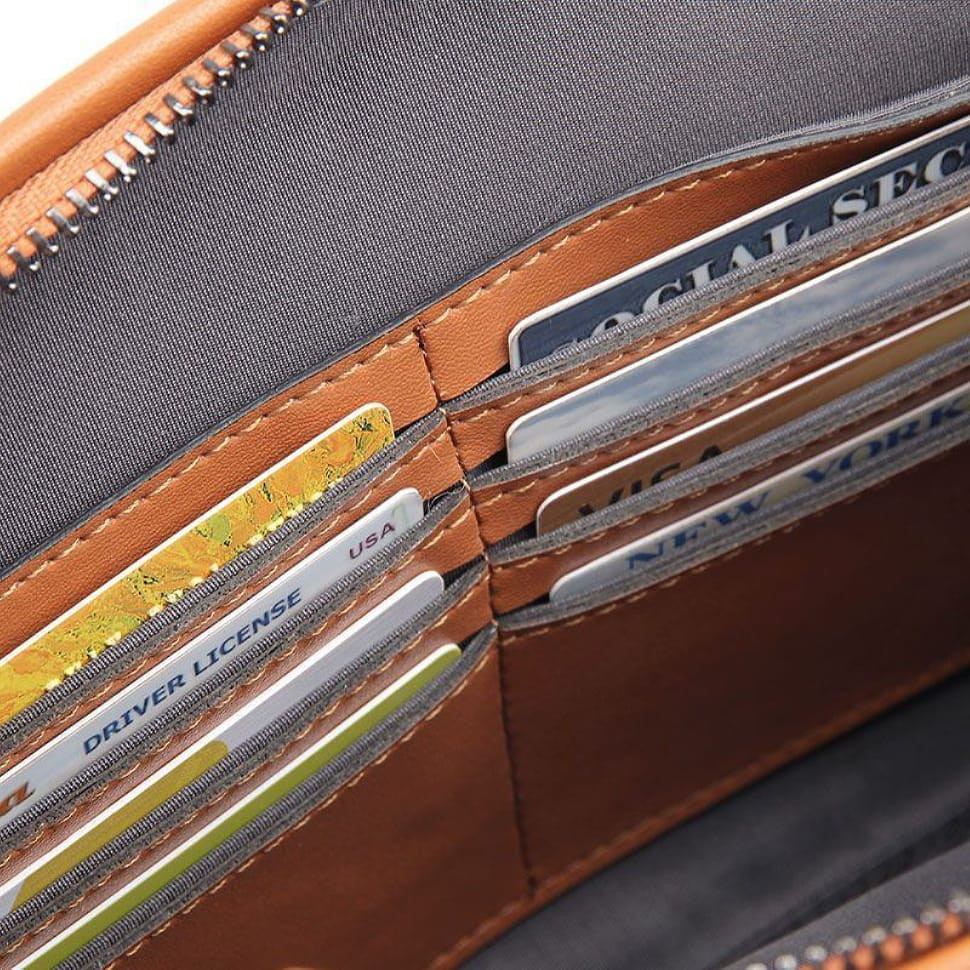 Стильний шкіряний клатч для чоловіків JD C010LD коричневий