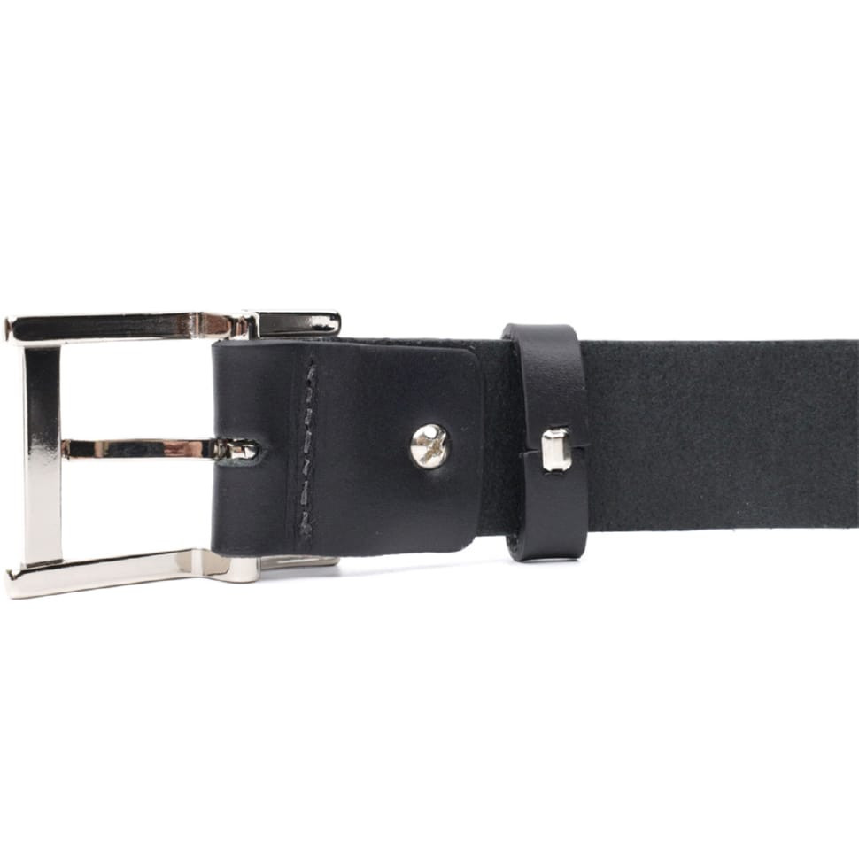 Якісний пояс під штани для чоловіків з натуральної шкіри GRANDE PELLE 11689 Чорний