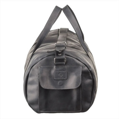 Travel bag Grande Pelle made of genuine leather, black 760110