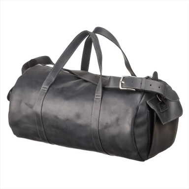 Travel bag Grande Pelle made of genuine leather, black 760110