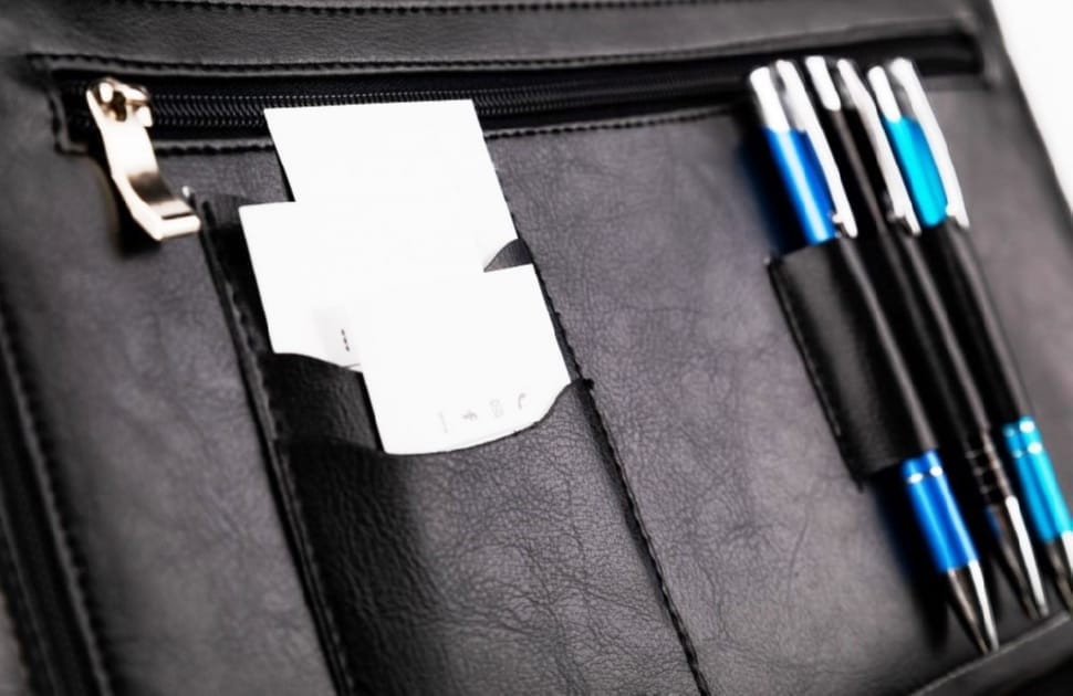 Business folder made of imitation leather AMO SSBW05 black