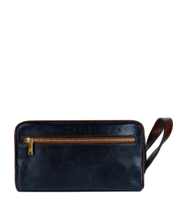Жіноча шкіряна косметичка Dopp Kit - All the Kings Men - Синій колір - Time Resistance 5232001W