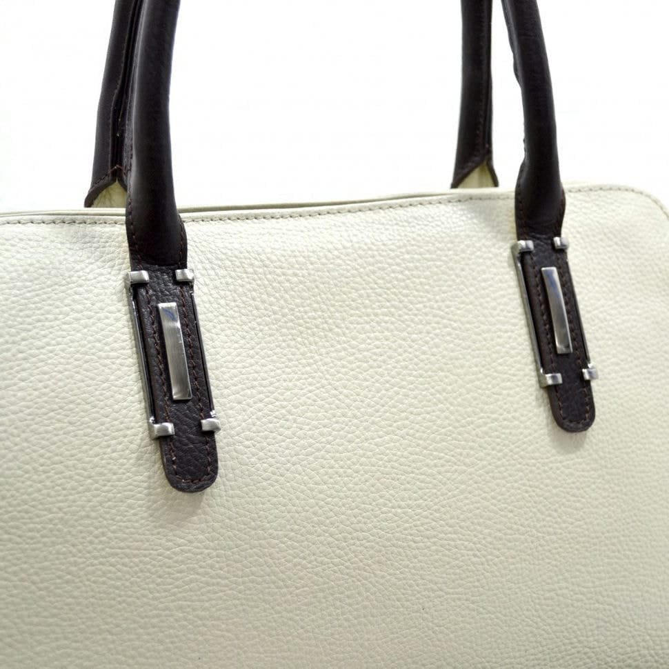 Сумка жіноча шкіряна Desisan 2918-281 білий флотар