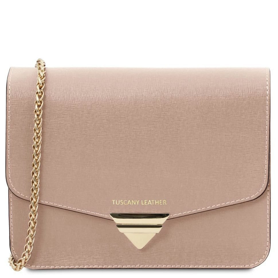 Шкіряний клатч TL Bag Saffiano з ланцюжковим ремінцем Tuscany TL141954