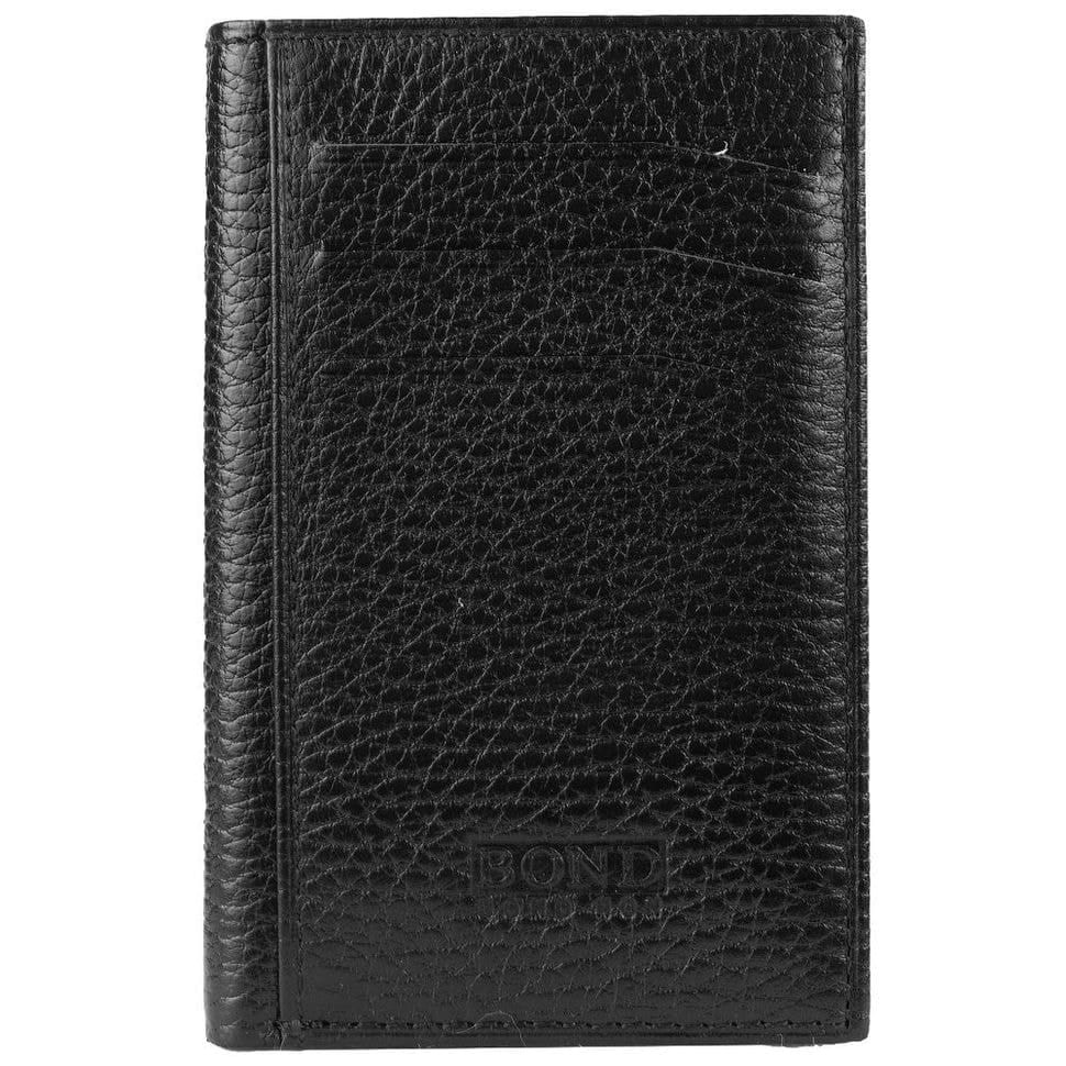 Кредитниця з відділом для купюр шкіряна BOND 532-281 чорний флотар