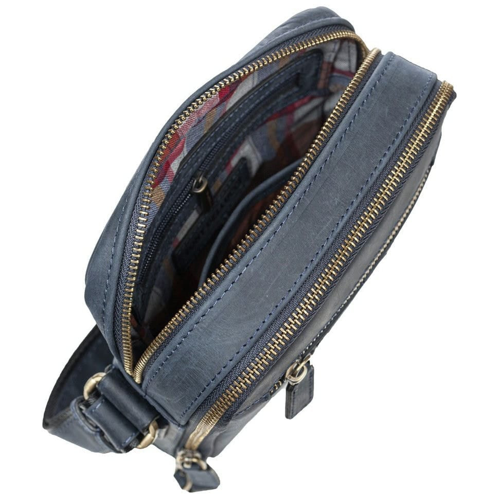 Барсетка м'яка шкіряна Tony Bellucci 5153-03 синій нубук