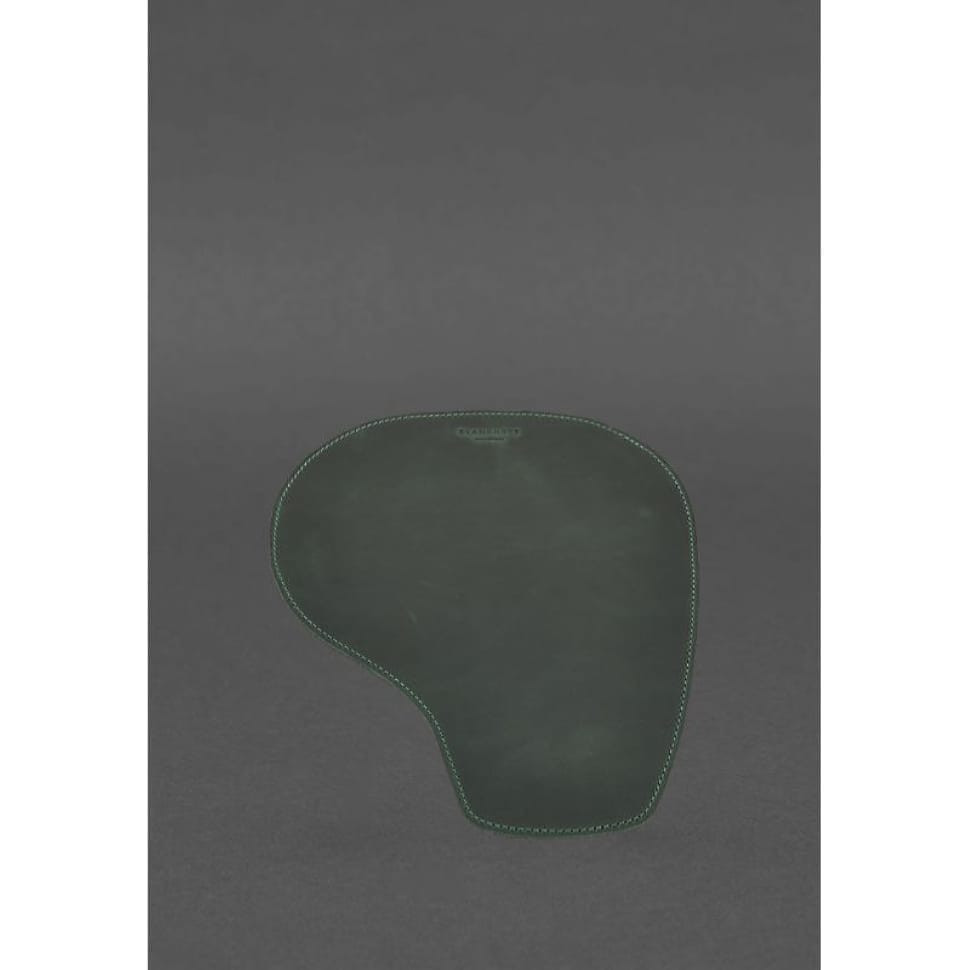 Килимок для мишки Грушка із натуральної шкіри зелений Crazy Horse