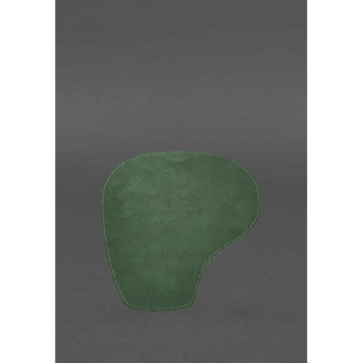 Килимок для мишки Грушка із натуральної шкіри зелений Crazy Horse