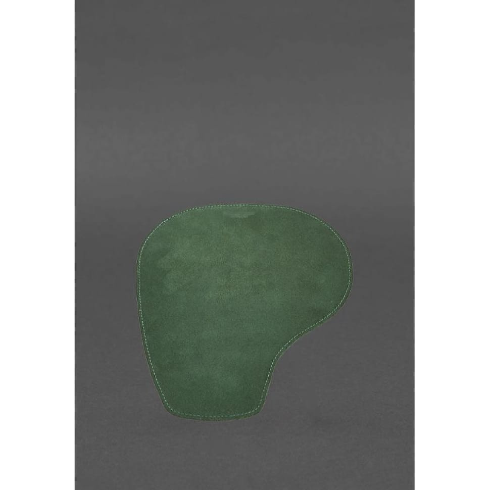Килимок для мишки Грушка із натуральної шкіри зелений Crazy Horse