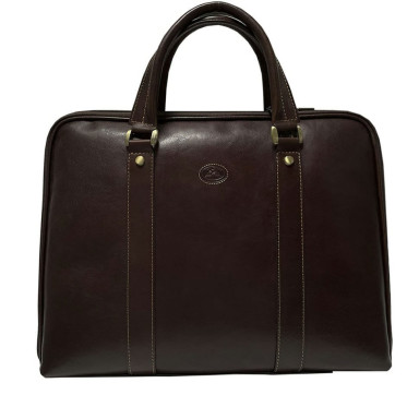 Leather bag Italico 9738-37 moro brown