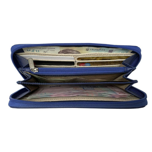 Шкіряне портмоне Swarovski 3160 labelia синій
