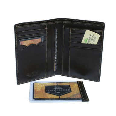 Leather wallet Italico 1153 moro brown