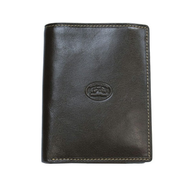 Leather wallet Italico 1153 moro brown
