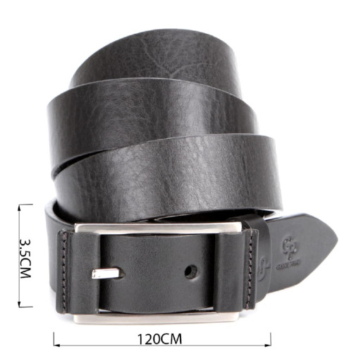 Стильний ремінь під штани GRANDE PELLE 00869 Чорний