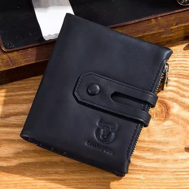 Mens folding wallet with button TB021A Bull