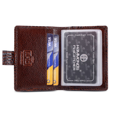 Шкіряна візитниця Hammonds Flycatcher CC602 Croc Brown (Коричневий)