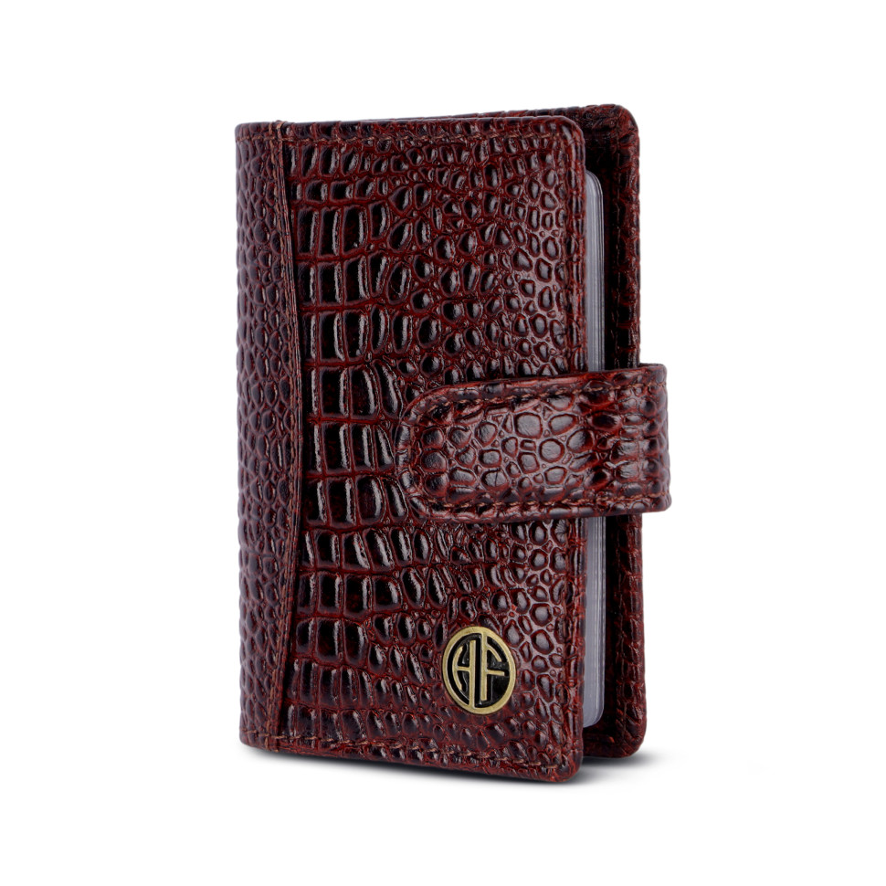 Шкіряна візитниця Hammonds Flycatcher CC602 Croc Brown (Коричневий)