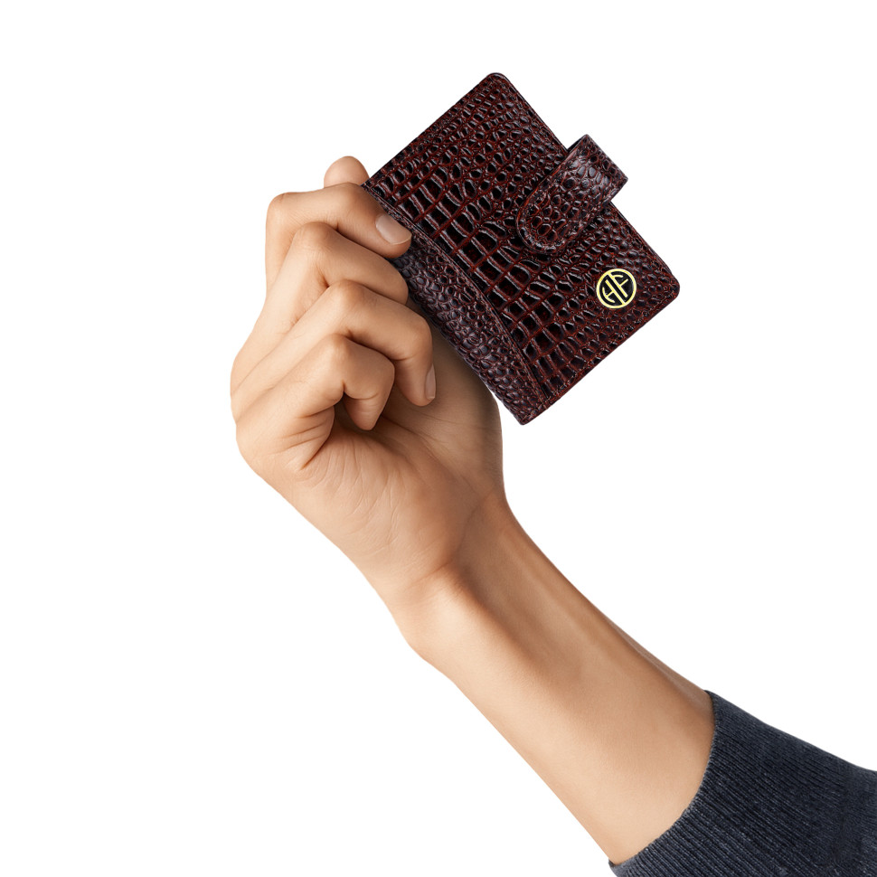 Шкіряна візитниця Hammonds Flycatcher CC602 Croc Brown (Коричневий)