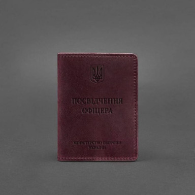 Leather cover for officer ID 9.0 burgundy Crazy Horse