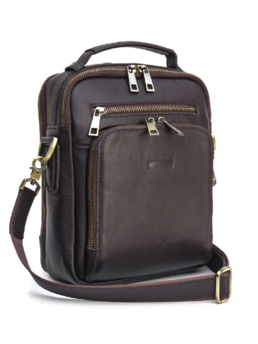 Чоловіча шкіряна барсетка з двома відділеннями Newery N6014GC