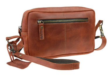 Women's leather small clutch bag SULLIVAN sg48 (25) light brown