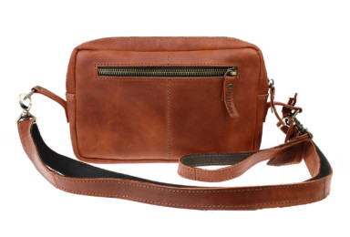 Women's leather small clutch bag SULLIVAN sg48 (25) light brown