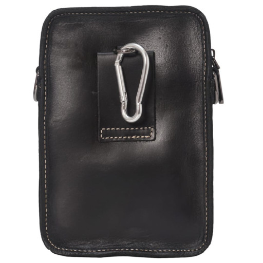 Чоловіча шкіряна сумка через плече BUFFALO BAGS M9057A чорна