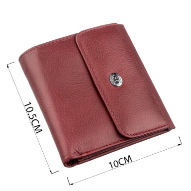 Небольшой женский бумажник с монетницей ST Leather 18920 Бордовый