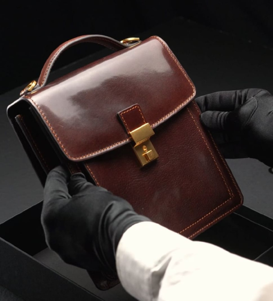 Маленький шкіряний портфель барсетка - Walden - коричневий Time Resistance 5194801