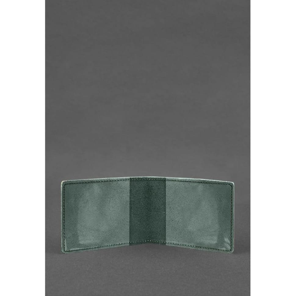 Journalist ID Leather Cover Green Crazy Horse
