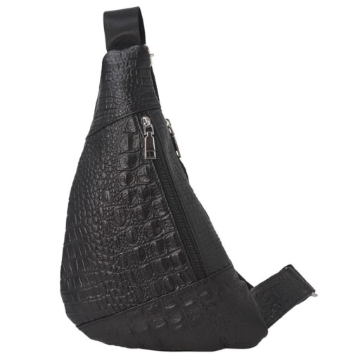 Шкіряний рюкзак через плече BUFFALO BAGS M698A чорний кроко