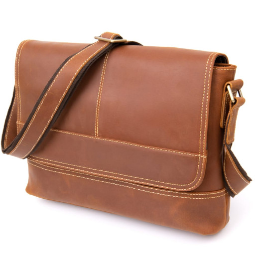 Сумка матова чоловіча листоноша Vintage 20399 Руда