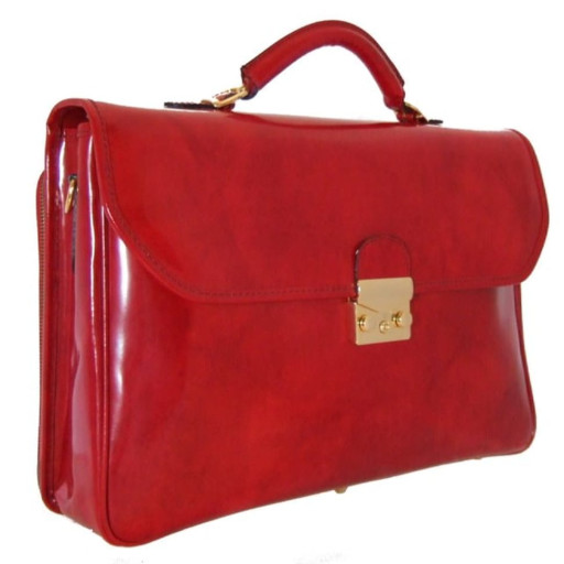 Pratesi RCL604 - Piccolomini Briefcase in cow leather Radica Cherry