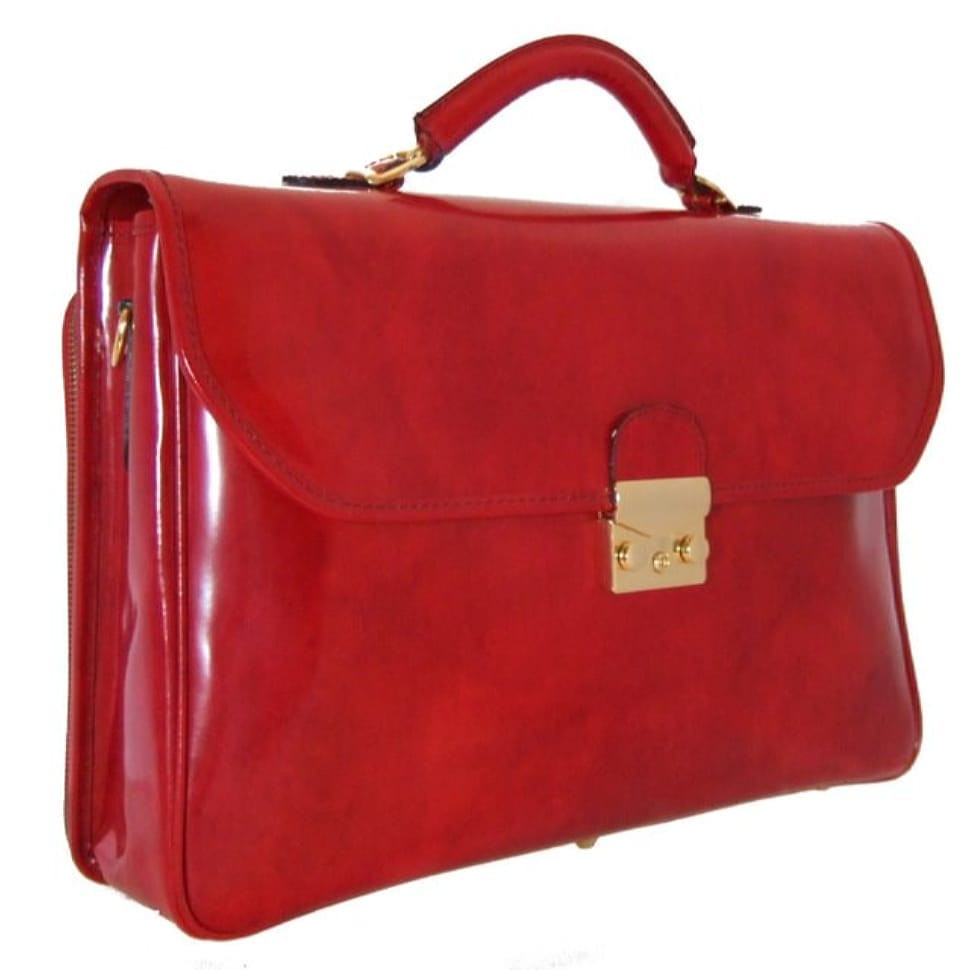 Pratesi RCL604 - Piccolomini Briefcase in cow leather Radica Cherry