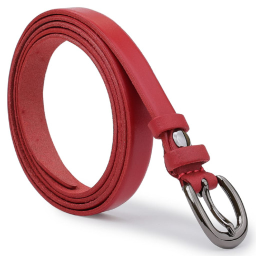 Тонкий стильний жіночий ремінь Vintage 20760 Червоний