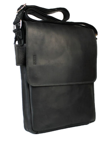 Bag for A4 documents for men vertical leather tablet SULLIVAN 354-155(48) black