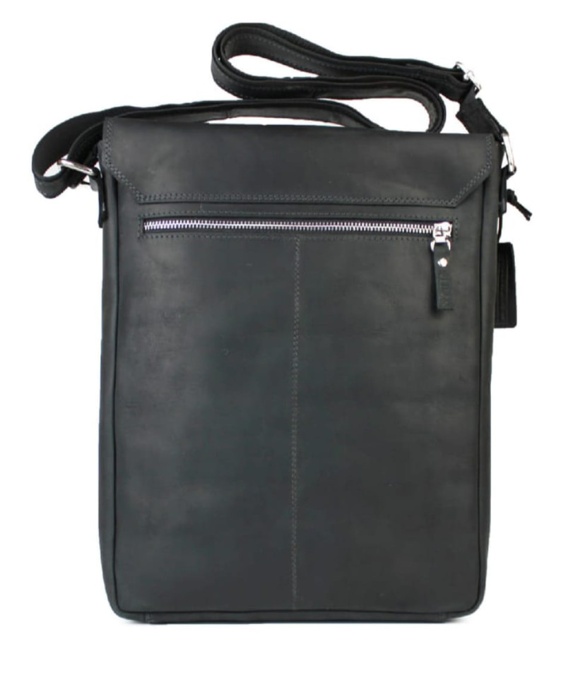 Сумка  под  A4 для документов мужская вертикальная кожаная планшет SULLIVAN 354155(48) черная