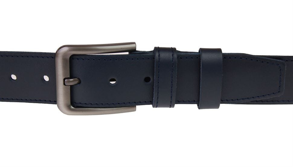 Men's leather belt denim one line SULLIVAN 112-76 (7.5) 115-150 cm blue