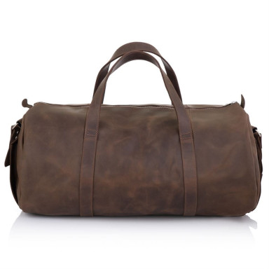Travel bag 760120, chocolate color from the Italian brand Grande Pelle