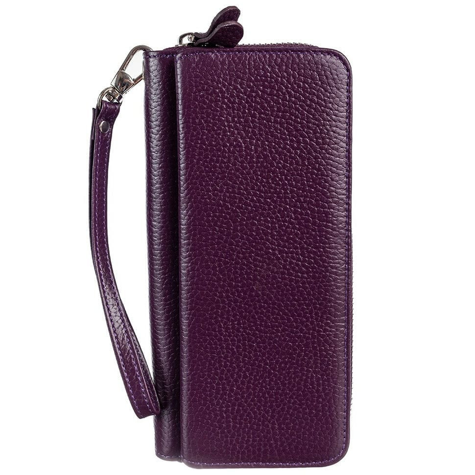 Гаманець жіночий шкіряний CANPEL 711-95 фіолетовий флотар