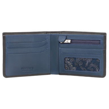 Гаманець чоловічий Visconti VSL33 TAP-N-GO c RFID (Black-Steel Blue)