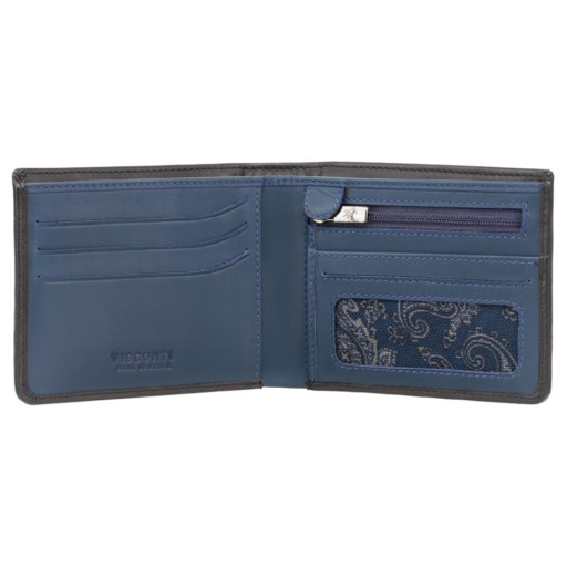 Гаманець чоловічий Visconti VSL33 TAP-N-GO c RFID (Black-Steel Blue)