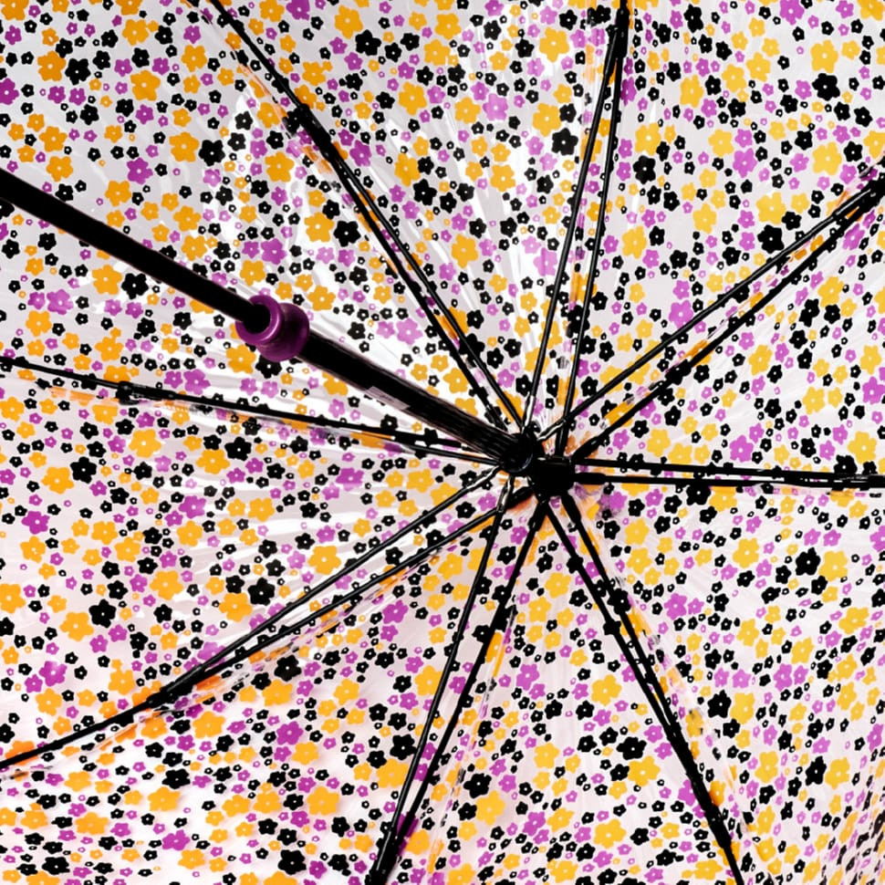 Парасолька-тростина жіноча Fulton L042 Birdcage-2 Hippie Scatter (Разноцветные незабудки)
